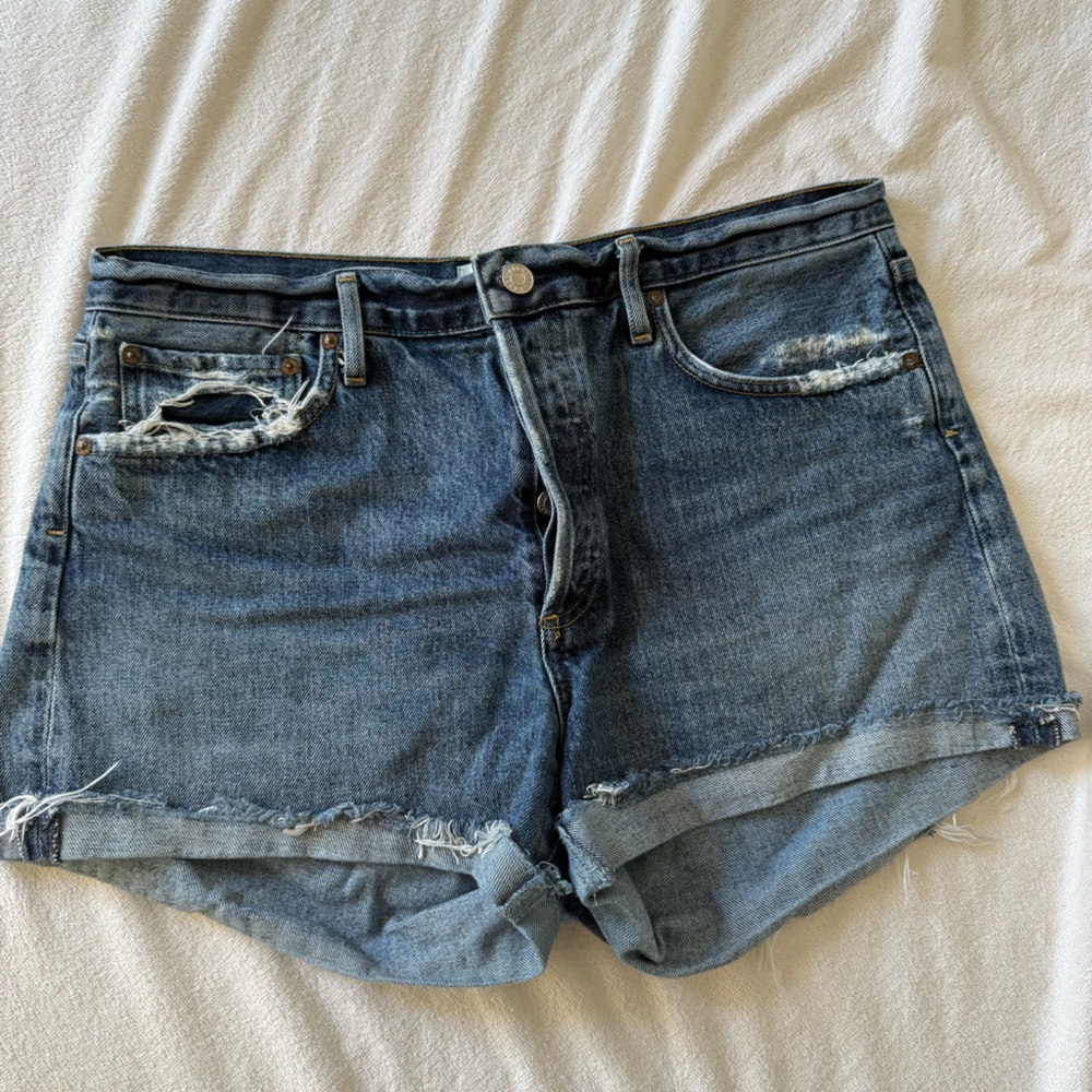Agolde Blue Jean Shorts